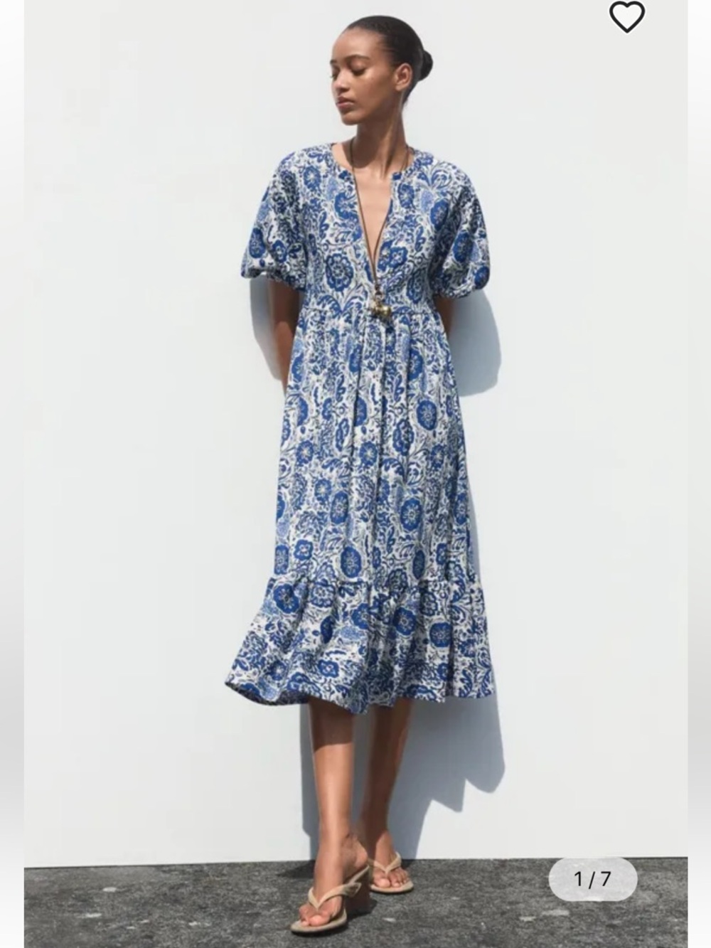 Zara Printed Midi Dress